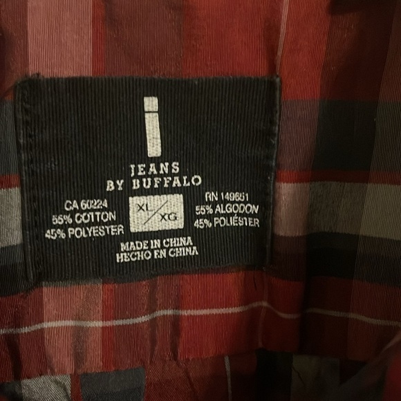 I Jeans by Buffalo. men’s XL LONG & short sleeve western button up shirt Shacket - Picture 2 of 12